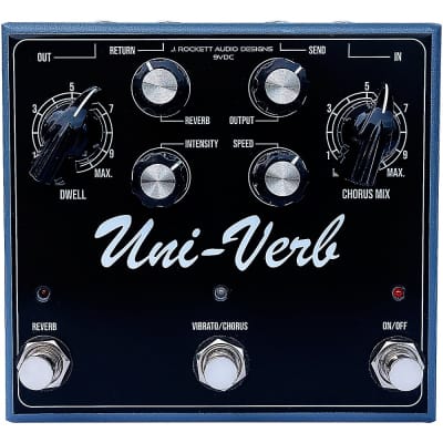 J.Rockett Audio Designs Uni-Verb Reverb Effects Pedal Regular Black for sale