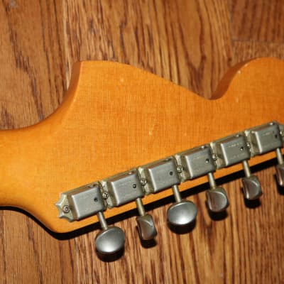 1966 Fender  Jazzmaster  Rare  Black finish with Matching Headstock image 6