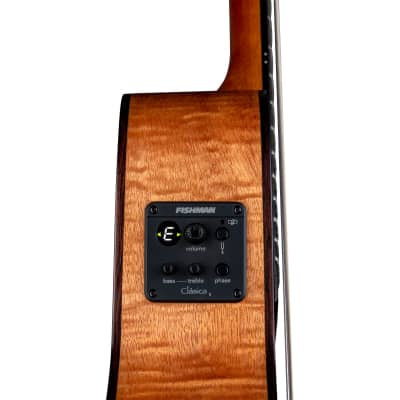 Luna High Tide Grand Concert Cutaway Nylon String Acoustic-Electric Guitar Exotic Mahogany image 5