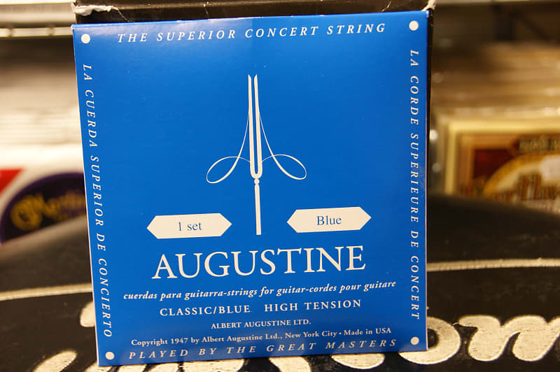 Augustine classical guitar strings high tension blue pack (2 PACKS) image 1