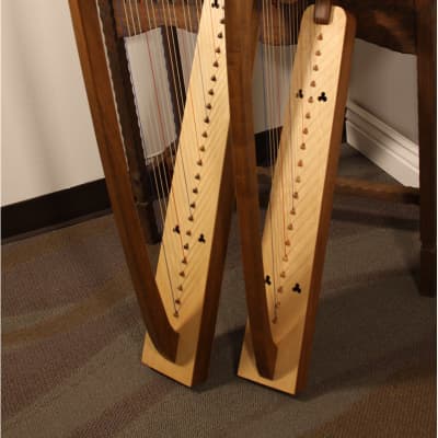 EMS  29-String Gothic Harp - Solid Walnut image 4