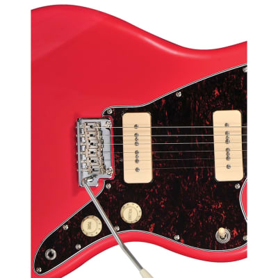 Tagima TW-61 Woodstock Series Jazzmaster Style Electric Guitar Fiesta Red image 2