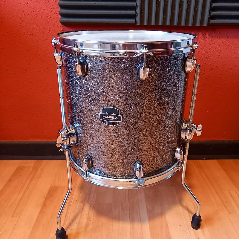 Mapex Saturn 14" Floor Tom Granite Sparkle Reverb