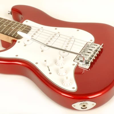 SX 1/2 Size Left Handed Electric Guitar Package w/Bag Cord Video RST 1/2 CAR Short Scale Left Red image 6