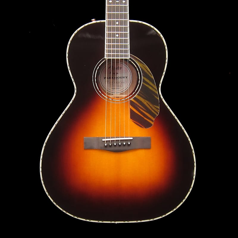 Fender Paramount PS-220E Parlor, Ovangkol Fingerboard, 3-Tone Vintage Sunburst, Hard Shell Case image 1