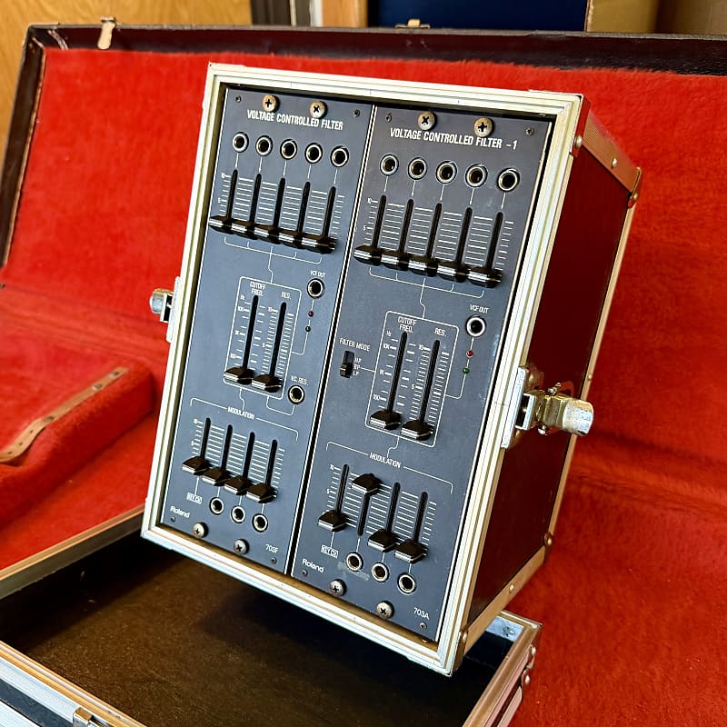 Custom Roland System 700 Dual VCF filter module 703f 703a side cabinet 1970’s original vintage analog modular synth synthesizer image 1