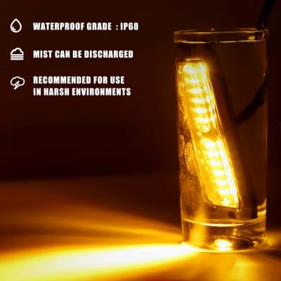 Amber 6-LED 4 Surface Mount Warning Strobe Light Hazard Flasher