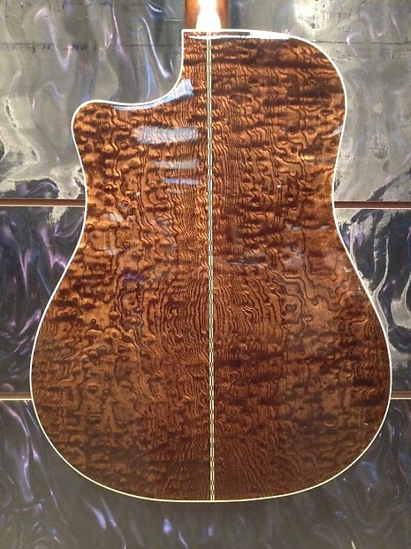 Fender CD220SCE Ash Burl Acoustic/Electric Guitar, Solid Spruce