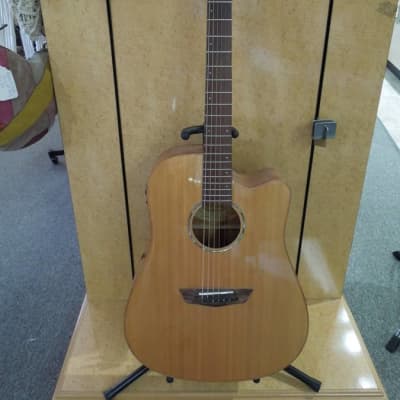 Washburn WD150SWCE Solid Wood Series Cutaway Dreadnought with Electronics 2010s - Natural for sale