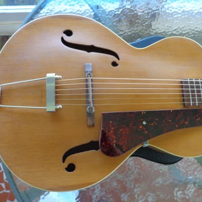 1930's Kay Baritone Archtop Guitar - B Tuning - Extra Wide Fretboard - Hard Case image 1