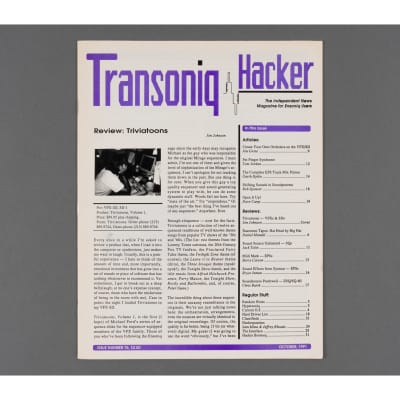 Transoniq Hacker Ensoniq User's Newsletter Issue #76
