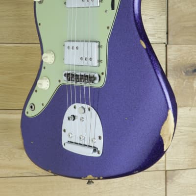 Fender Custom Shop Dealer Select CuNiFe Wide Range Jazzmaster Relic Purple Sparkle, Left Handed R127781 image 3