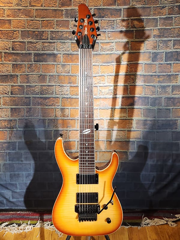 Blue Rock 7 String Shred Stick Electric Guitar Orange Reverb
