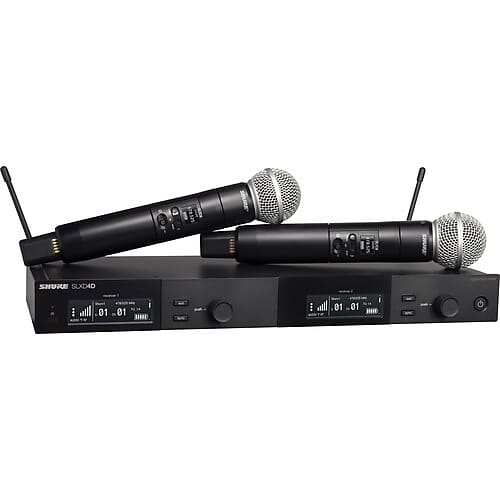 Shure SLXD24D/SM58 Dual-Channel Digital Wireless Handheld Microphone System with SM58 Capsules image 1