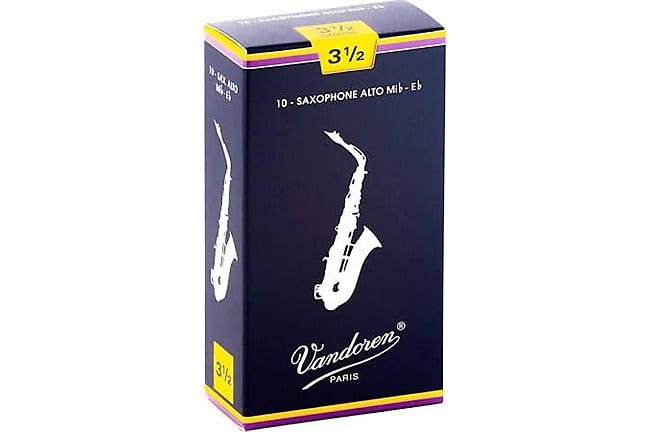 Vandoren Traditional Alto Saxophone Reeds Strength 3.5 (Box of 10) image 1