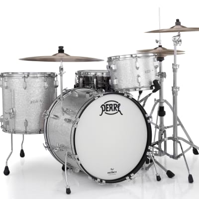 Pearl President Deluxe Silver Sparkle 3pc Kit Shell Pack +GigBags 20x14 12x8 14x14 Drums Authorized Dealer image 3