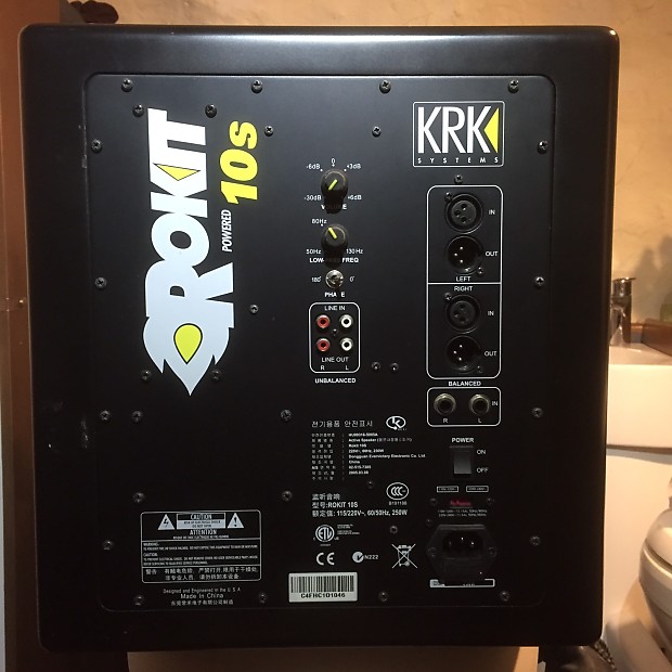 KRK Rokit Original Series Black RP 10s Powered Sub Reverb