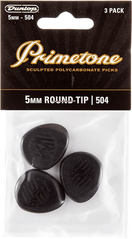 Dunlop 477P504 - sachet de 3 médiators - Primetone rond image 1
