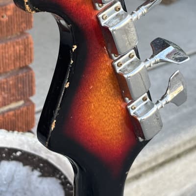 1960s MIJ Rexina Kawai Teisco Short Scale Electric Bass Guitar~Tri Tone Brown Sunburst~Lots of Mojo!~VIDEO! image 14