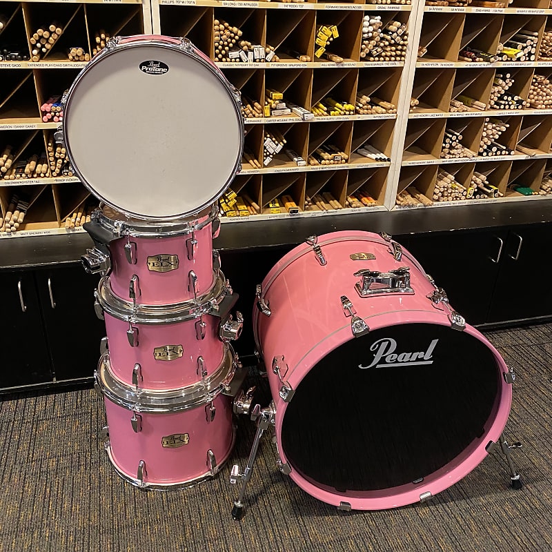 Pink pearl drum set top