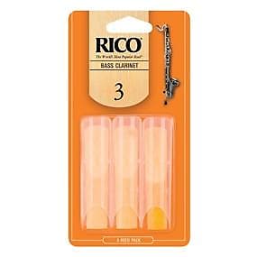 Rico #2 Bass Clarinet Reeds (3 pack) image 1