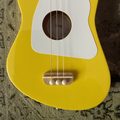Loog Mini 3 String Acoustic Kids Guitar for Beginners - Yellow image 3