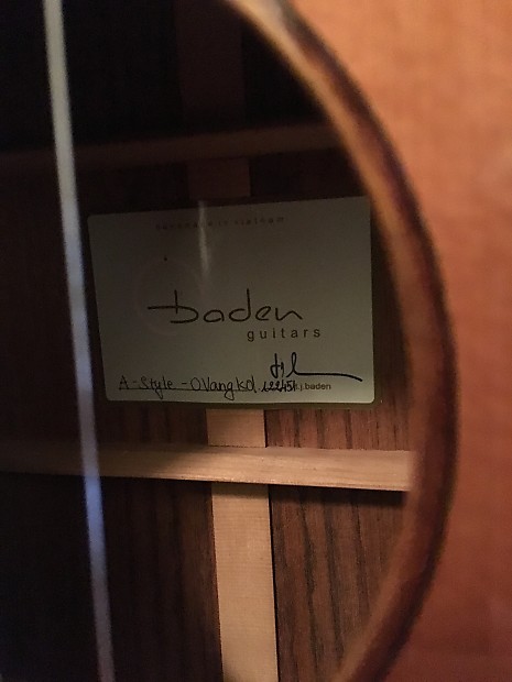 Baden A-Style Ovangkol - アコースティックギター