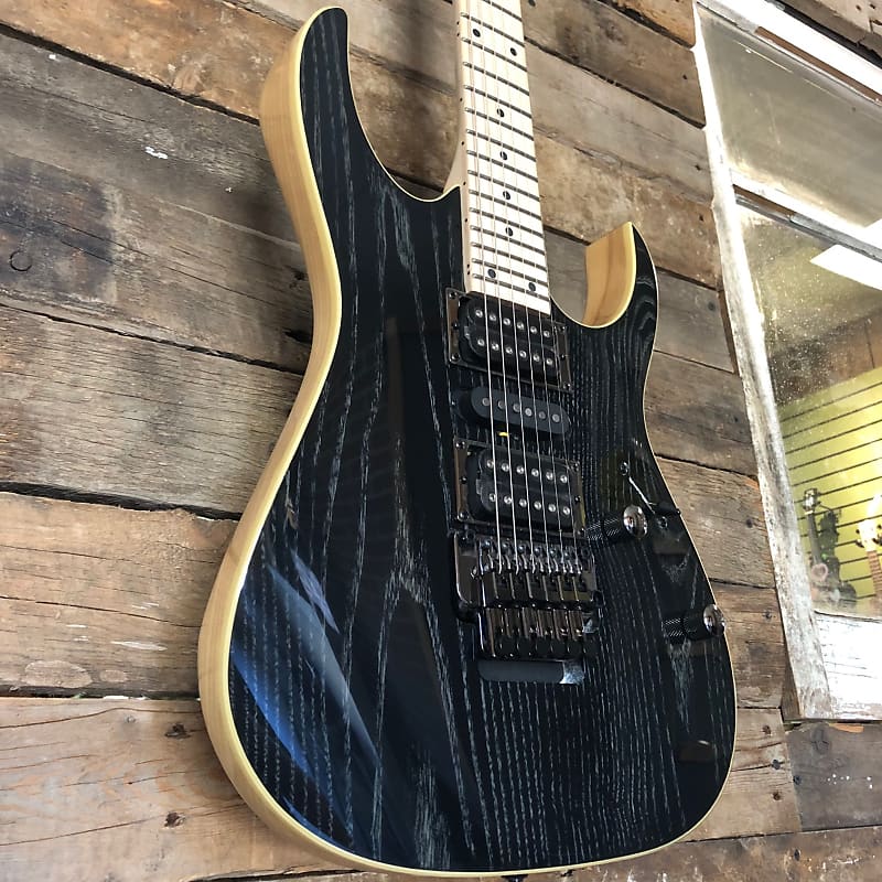 Ibanez RG370AHMZ-SWK Silver Wave Black | Reverb