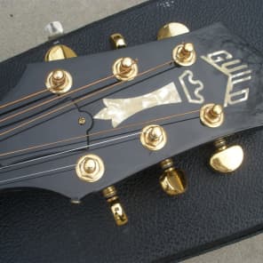 1992 Guild F30CE or F45CE Acoustic Electric Guitar - Rare Black Finish - Original Hardshell Case image 3