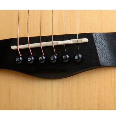 6  x Guitar Bridge Pins Acoustic String End Pegs Black Plastic Abalone Dot image 3