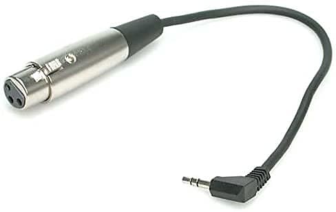 Hosa XVS-101F 1 Foot Microphone Cable XLR3F to Right-angle 3.5 mm TRS image 1