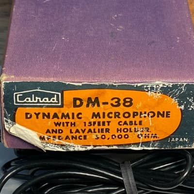 Rare Vintage 1960's CALRAD DM-38 Dynamic hi-z Microphone-working 100% w/box-HARP image 10