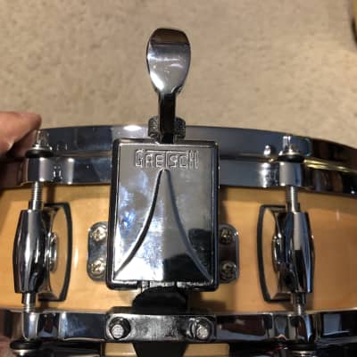 Gretsch Maple 14 x 4  natural lacquer finish Die-cast hoops Free shipping image 3
