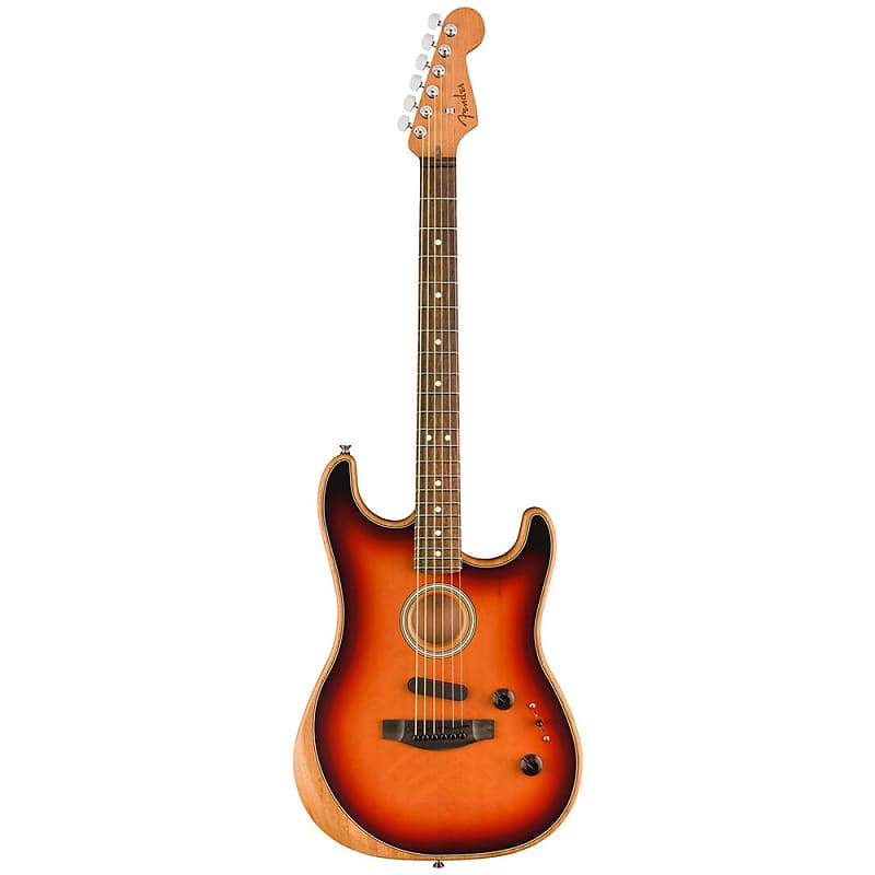 Fender American Acoustasonic Stratocaster, Ebony Fretboard, 3-Color Sunburst image 1