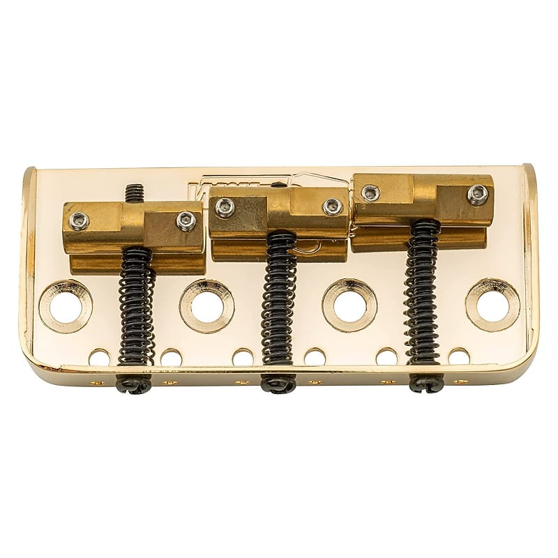 Wilkinson 54mm(2-1/8 inch) String Spacing Vintage Ashtray Telecaster Bridge  6 Brass Saddles Gold