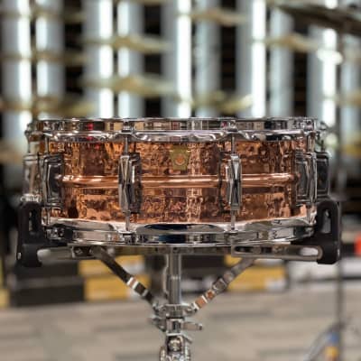 LUDWIG 14X5 HAMMERED COPPERPHONIC SNARE DRUM image 1