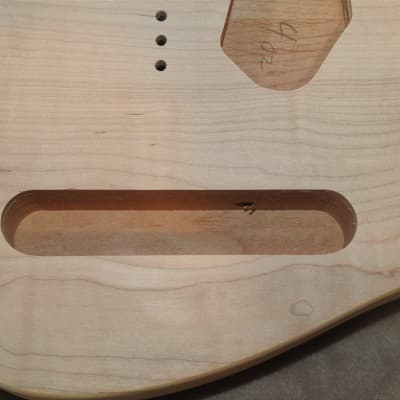 Unfinished Telecaster Body Book Matched Figured Flame Maple Top 2 Piece Alder Back Chambered Very Light 3lbs 4oz! image 3