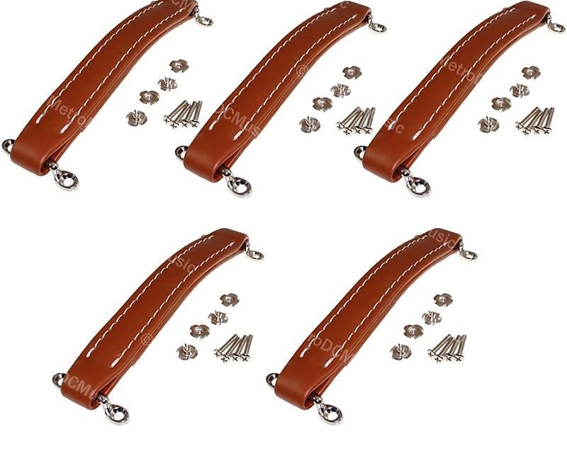 Leather Style Guitar Amp Handle Fender Ampeg Vox Tan Vintage Style