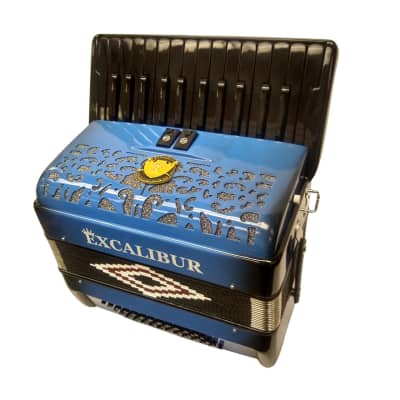 Excalibur Super Classic PSI Series Blue Fade 60 Bass Piano Accordion image 3