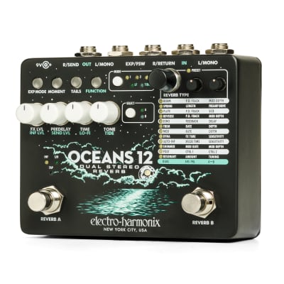 Electro-Harmonix EHX Oceans 12 Dual Stereo Reverb Effects Pedal image 3