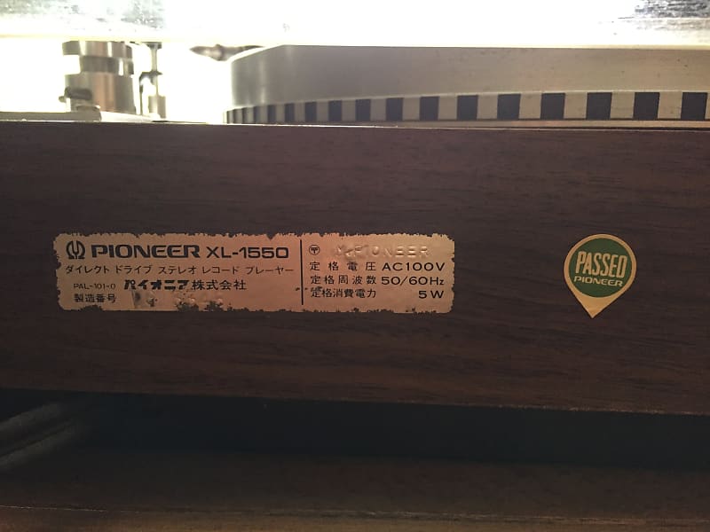 Pioneer XL-1550 Direct-Drive Turntable [Japanese Pioneer XL-1550 Direct-Drive Turntable [Japanese