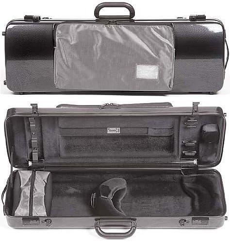 Bam Hightech 2111XL 4/4 Violin Case with Black Carbon-Look Exterior and Music Pocket image 1