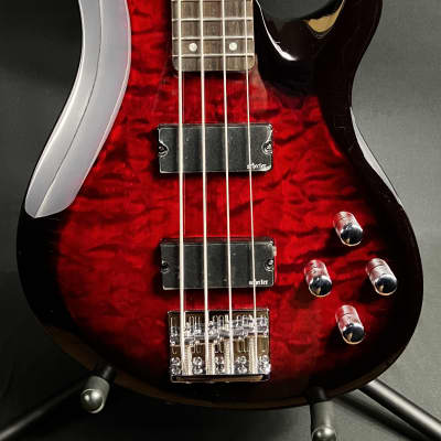 Schecter C-4 Plus 4-String Bass Guitar Quilted See-Thru Black Cherry image 2