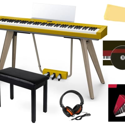 Casio PX-S7000 Privia Slim Digital Piano - Harmonious Mustard w/ Furniture Bench