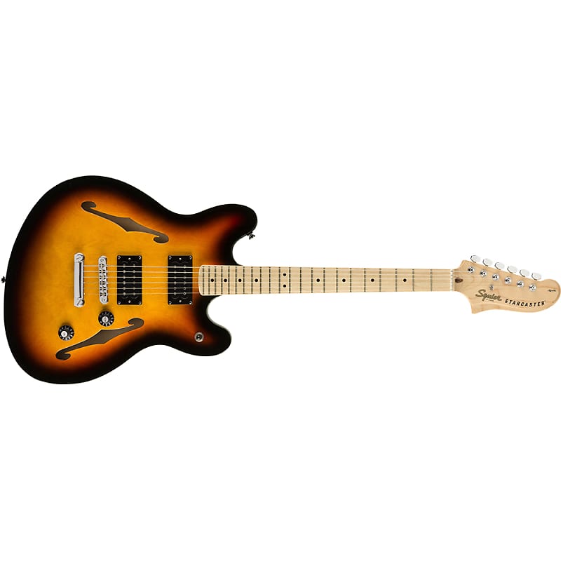 Squier by Fender Affinity Series Starcaster Guitar, Maple Board, 3-Color  Burst