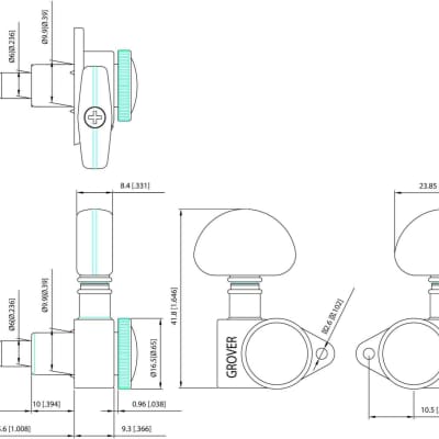 Grover 502C Rotogrip Locking Rotomatic Tuners 3 +3 Chrome Finish image 7
