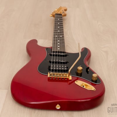 1991 Charvel by Jackson CST-060-SSH Superstrat S-Style See-Through Red w/ Case, Japan image 10