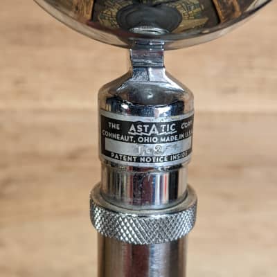 Astatic T-3 Vintage Microphone on Snyder Art Deco Desk Stand image 2