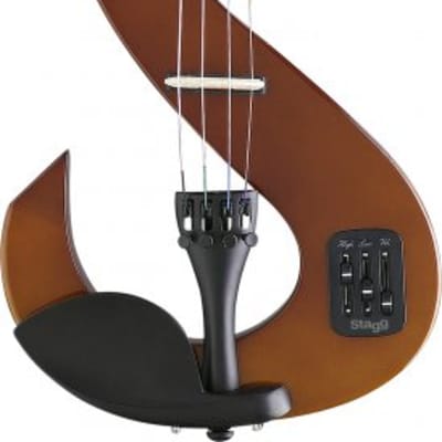 Stagg EVN 4/4 S-Shaped Electric Violin - Violin Burst w/ Case, Rosin, Bow, Headp image 2