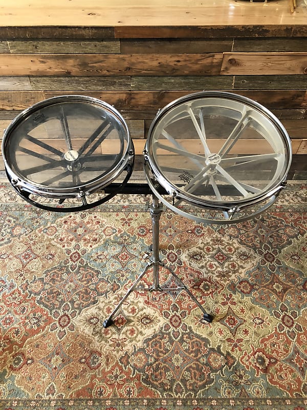 Remo 12" + 14" Roto Tom Set W Stand Rototoms Reverb